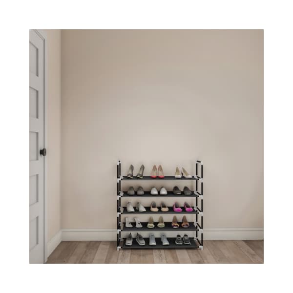 Hastings Home 5-tier Shoe Rack Storage for Sneakers, Heels, Flats, Accessories, Space Saving Organization for Home 527576UJA